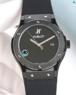 Men’s Black Sapphire Crystal Watch